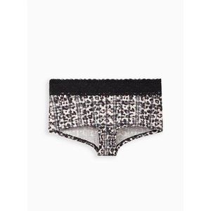 BRAND NEW TORRD - WIDE LACE TRIM BOYSHORT PANTIES - LEOPARD PLAID - SIZE 2X & 3X
